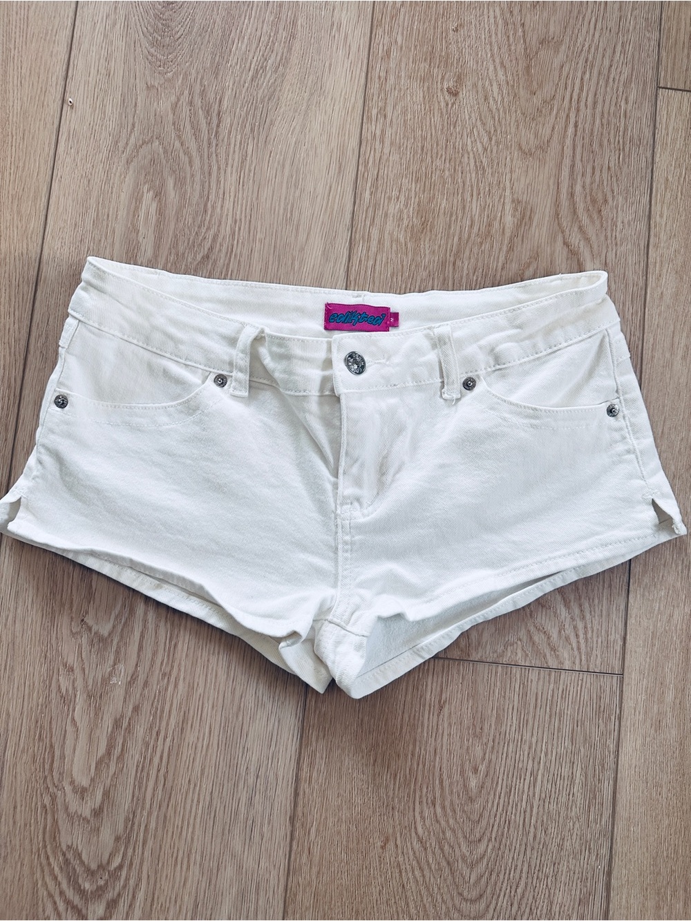 🩳 Jagger Low Rise Denim Shorts White Médium 💫💖 - Picture 8 of 13